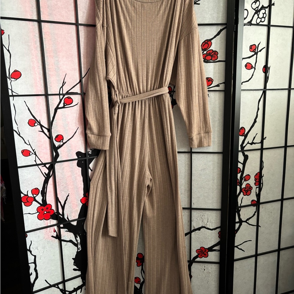 Elegant Tan Jumpsuit